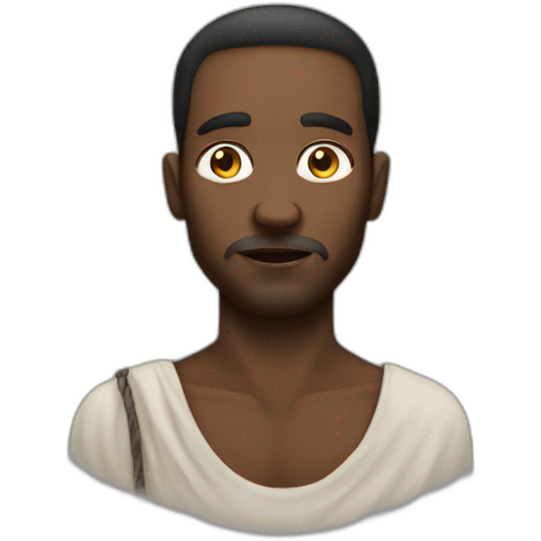 white man as a slave emoji