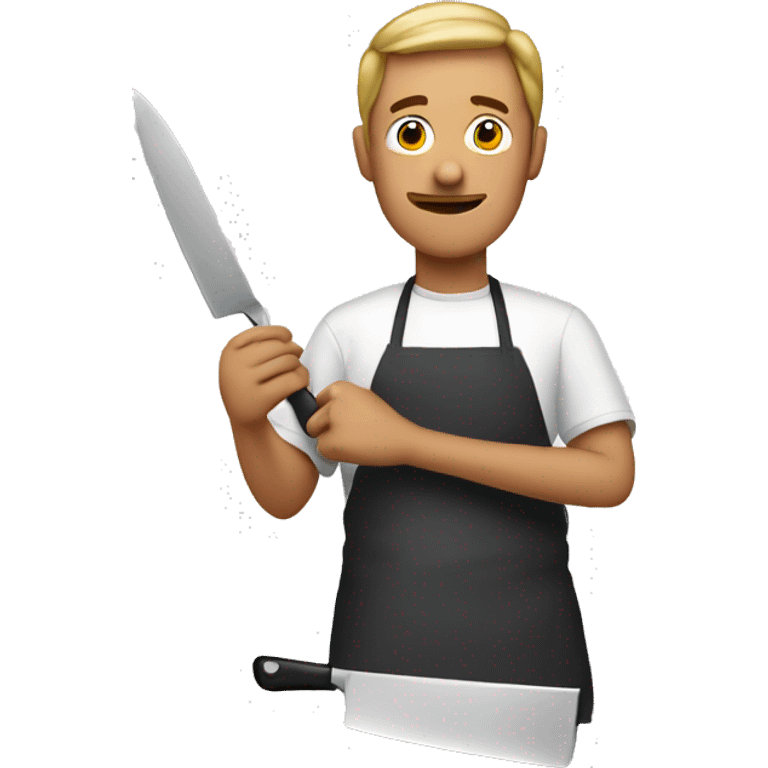 Guy with knife cooking emoji