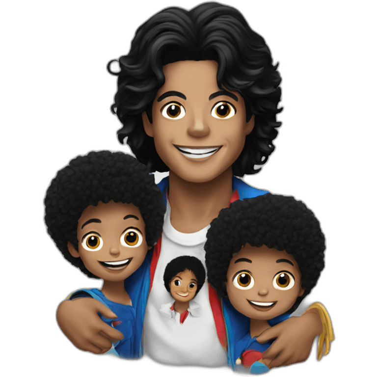 michael jackson with kids emoji