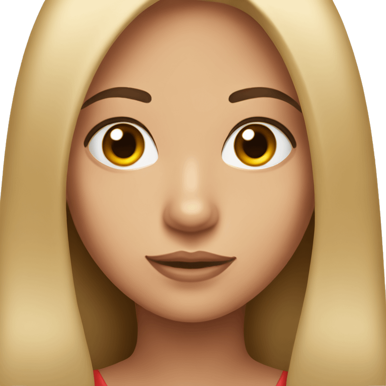 a hispanic girl with long straight hair and red blush cheeks mid eyelashes emoji