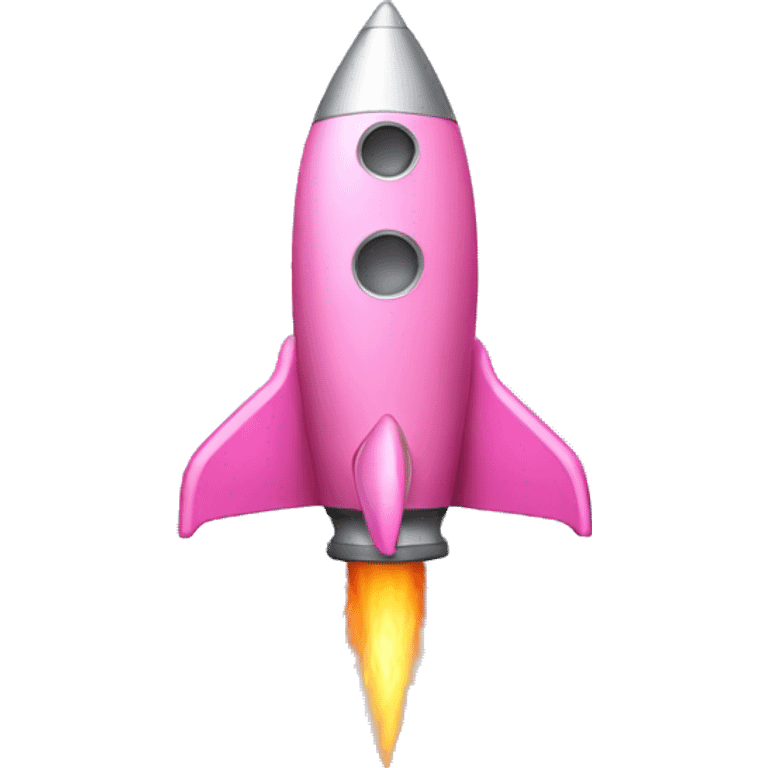 a pink colored rocket emoji