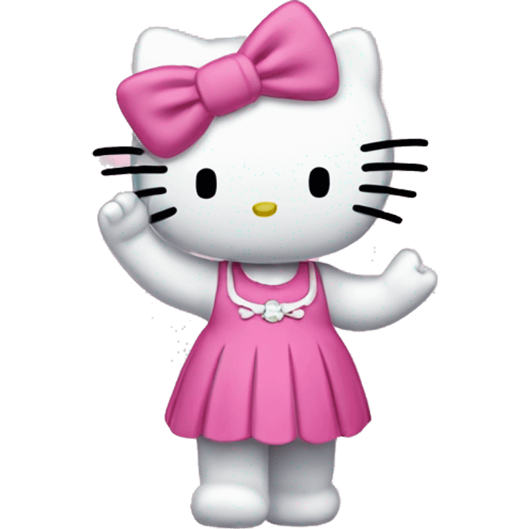 hello kitty waving emoji