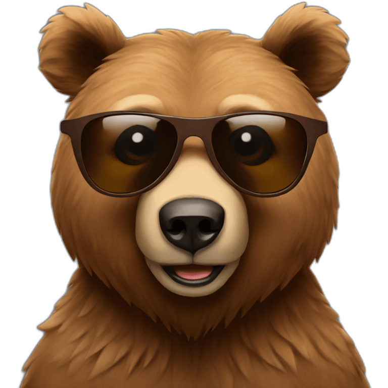 brown bear with a sunglasses emoji