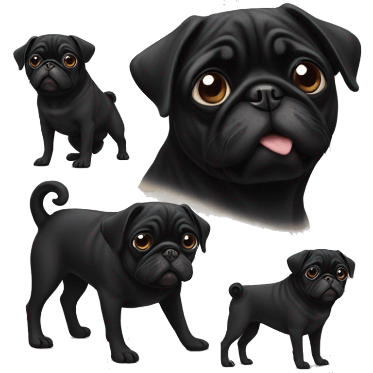 black pug emoji