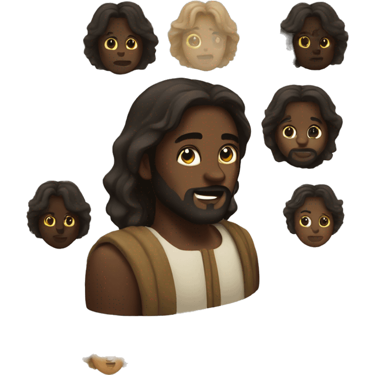 a dark skin jesus  emoji