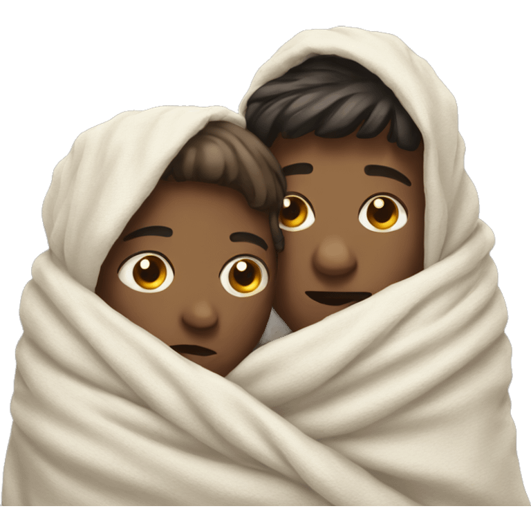 two people wrapped in a blanket emoji