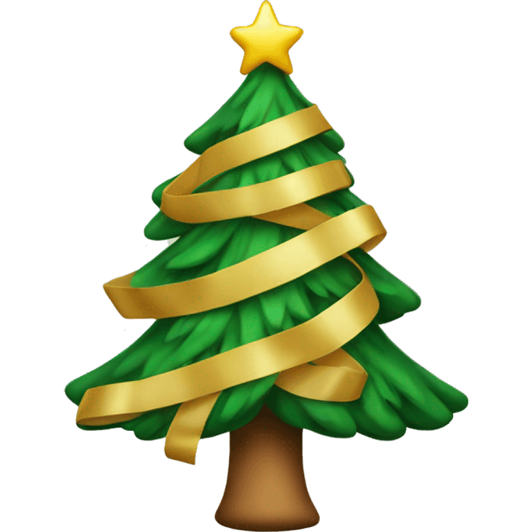 christmas tree with ribbon emoji