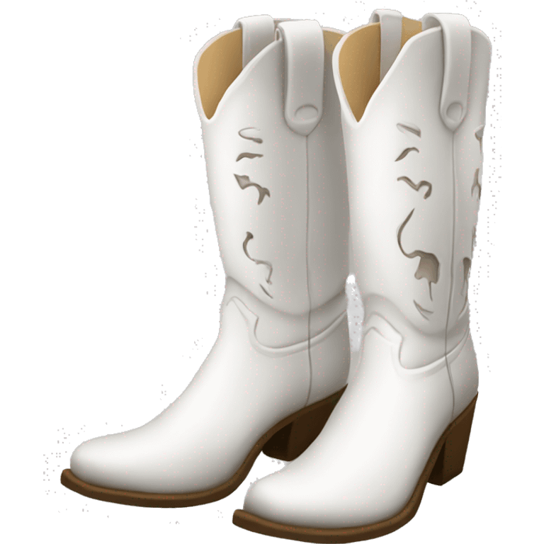 White cowgirl boots 2 emoji