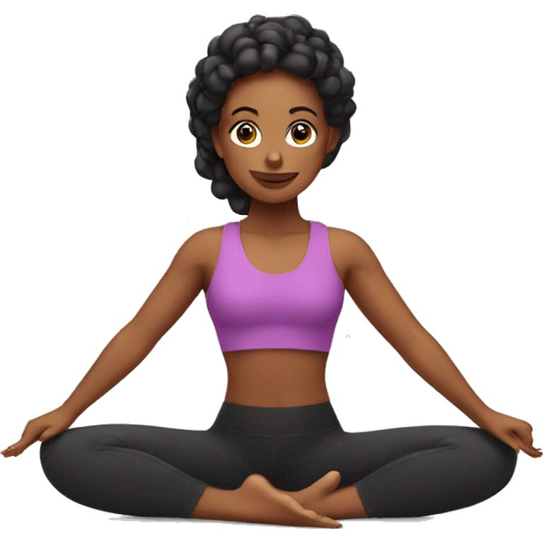 Girl doing Pilates emoji