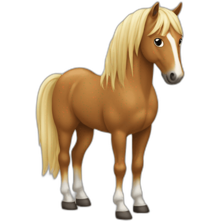 Cheval sur le dos emoji