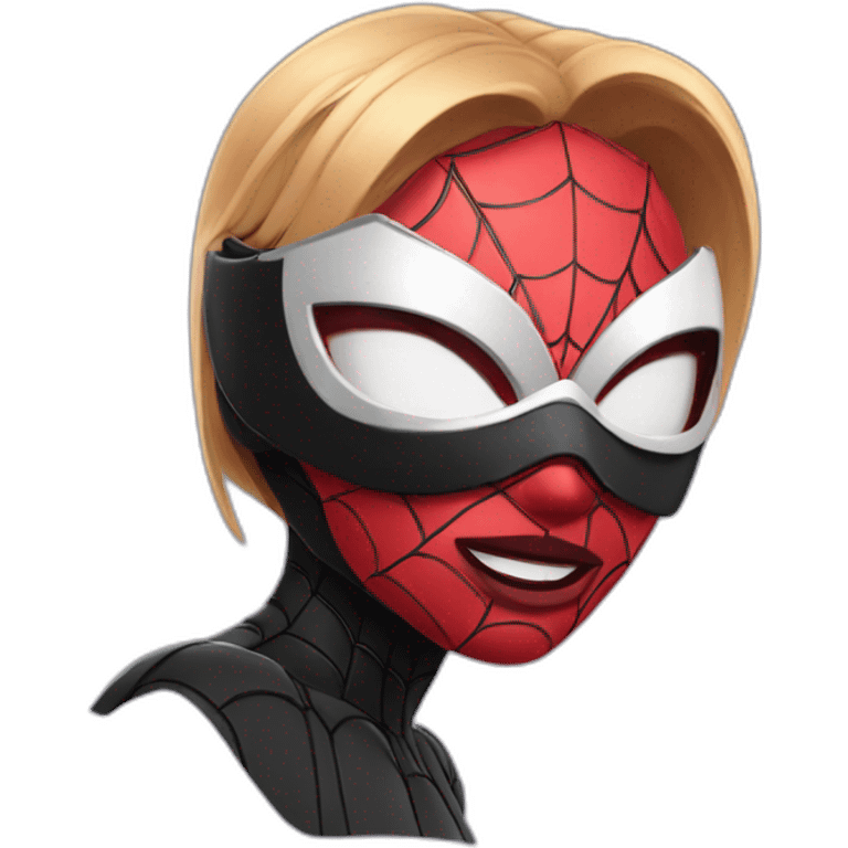 Gwen spider verse with mask emoji