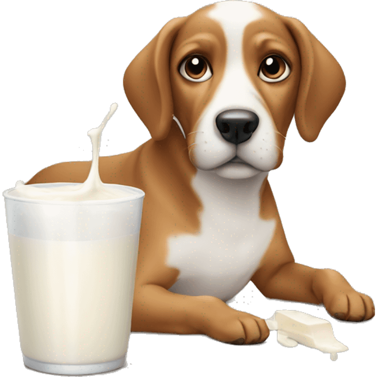 Dog with Milk emoji