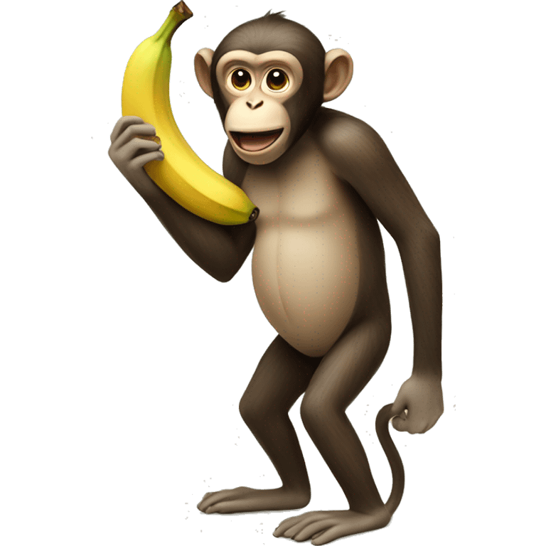 monkey eating a banana emoji