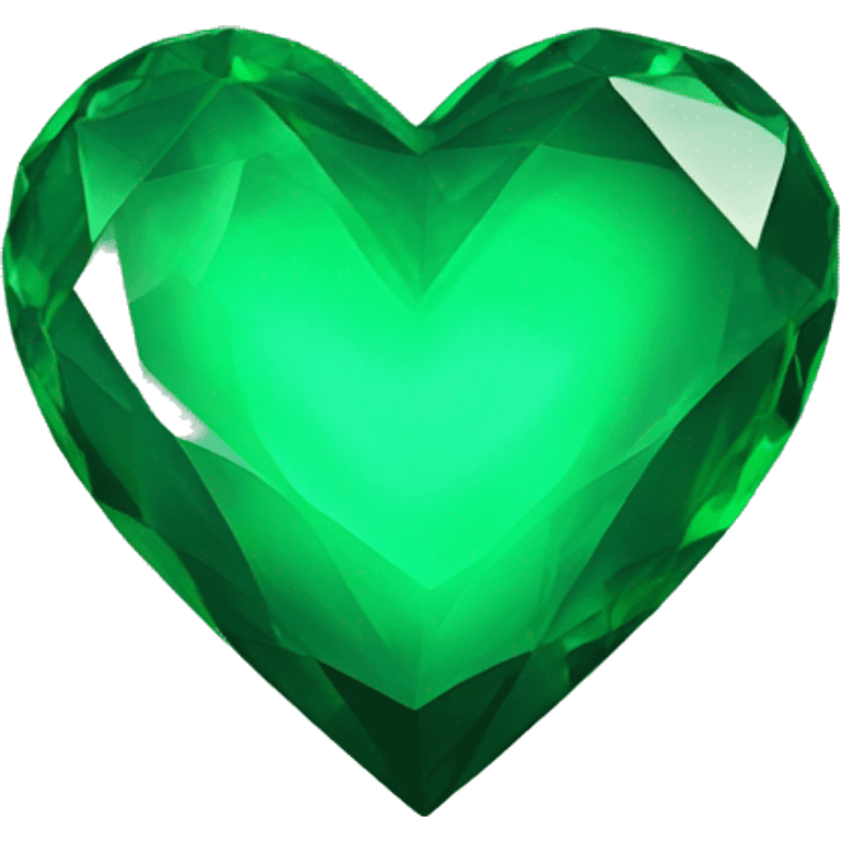 Emerald green heart emoji