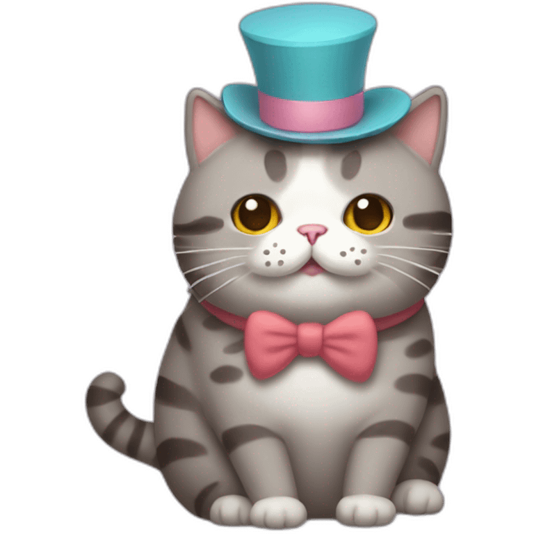 Pusheen cat clown  emoji