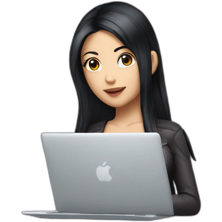 nico-robin-with-a-macbook emoji