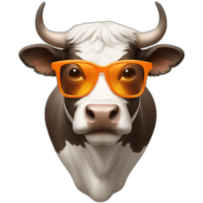 bull with orange glasses emoji