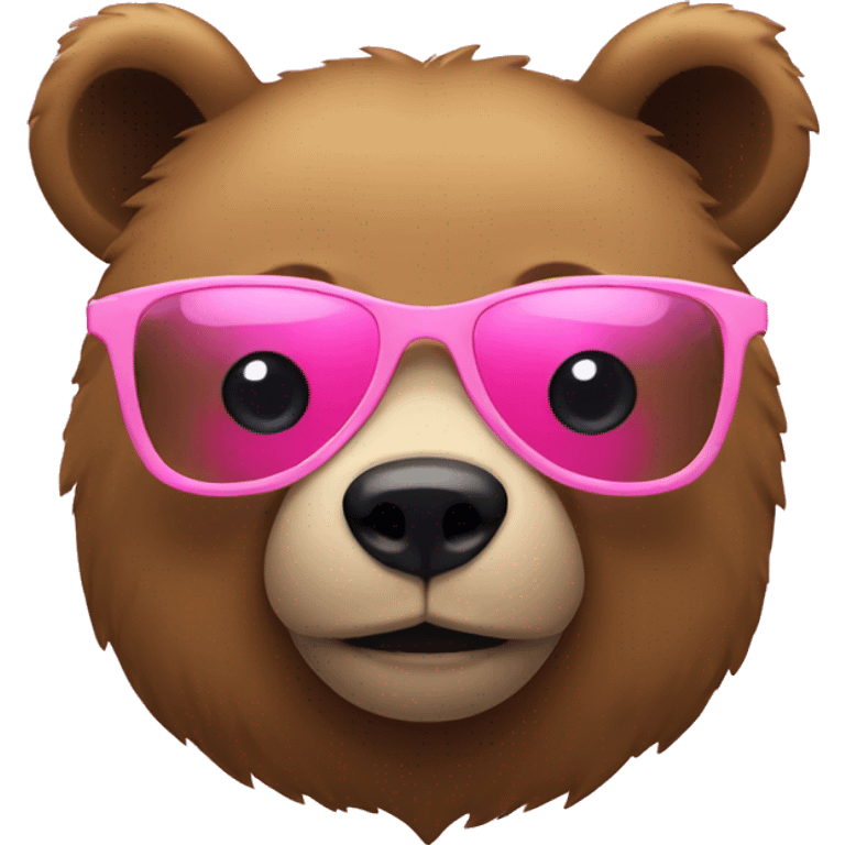 bear with pink glasses emoji