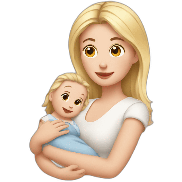 Femme française et son bébé emoji