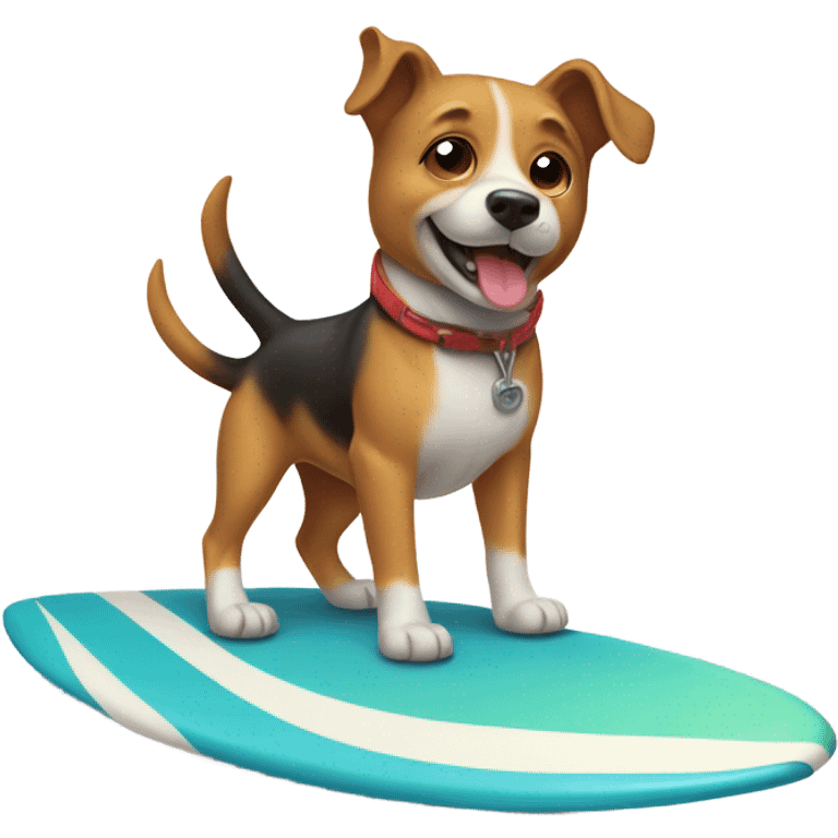 Dog Riding Surfboard emoji