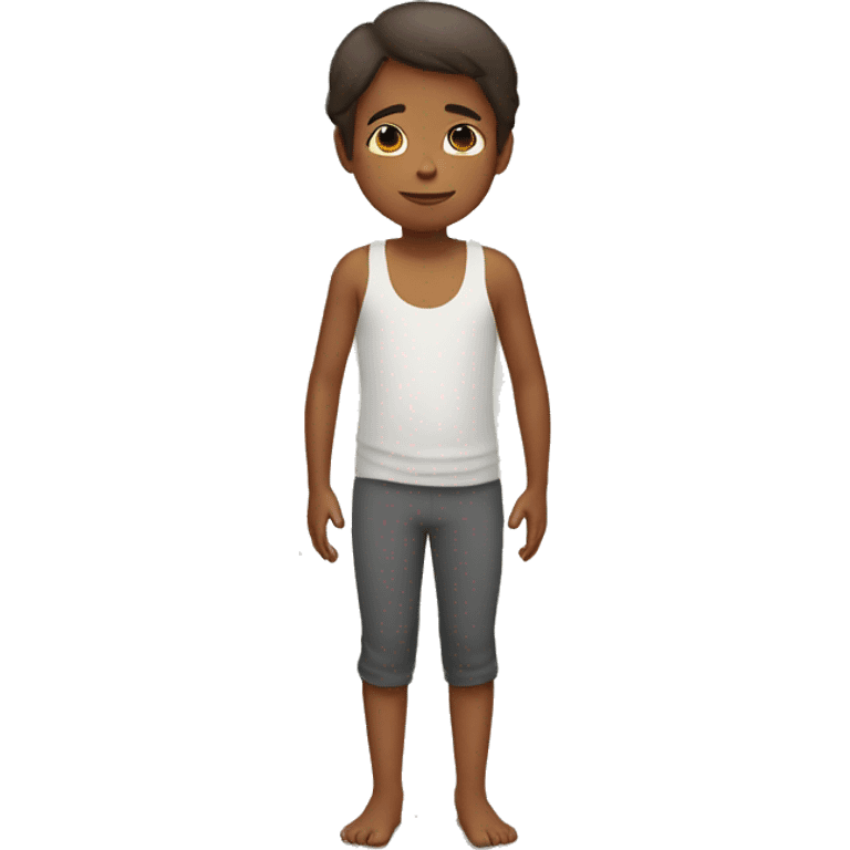 boy  in Tadasana yoga emoji