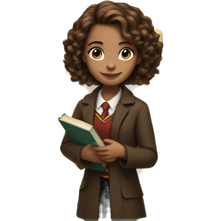 Hermione is holding a book. emoji