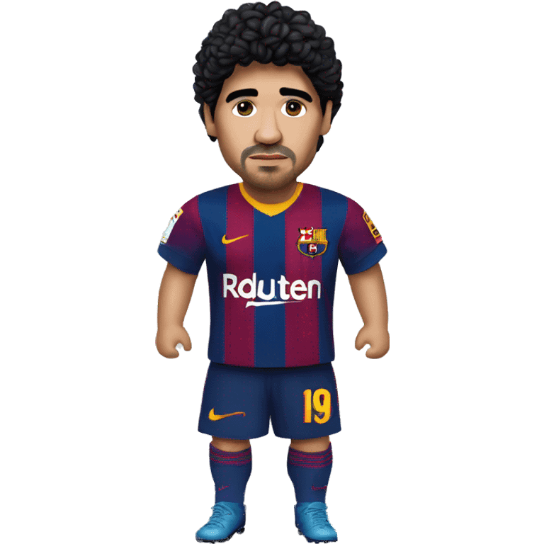 Maradona with Barça actual shirt emoji