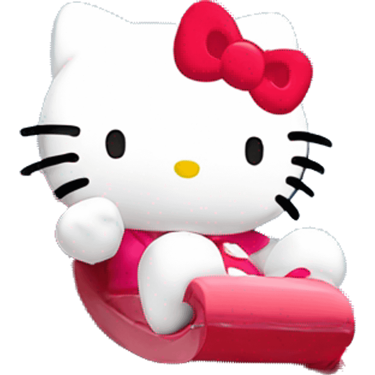 hello kitty on a slide emoji