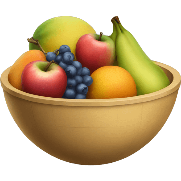 realistic fruit bowl emoji