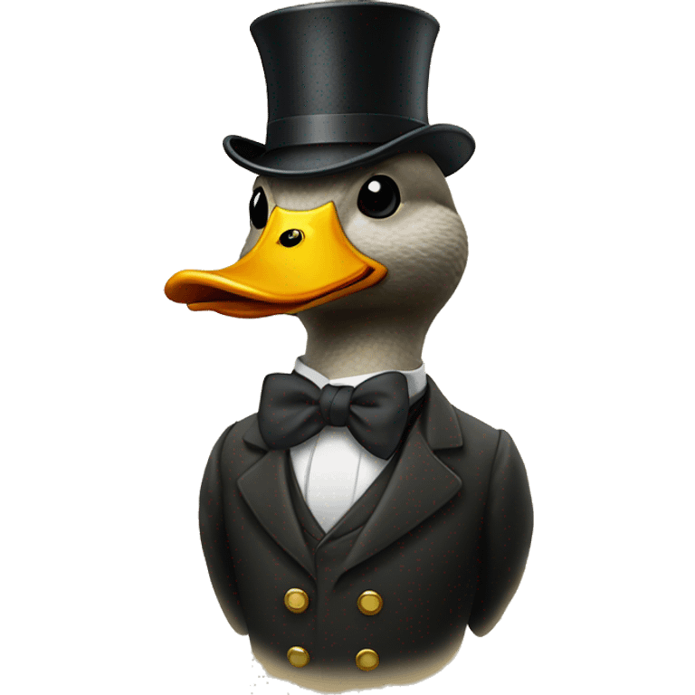 duck wearing a monocle, a famous linguist emoji