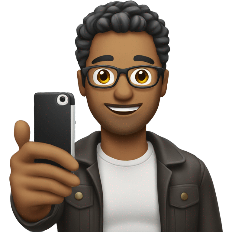 man taking a selfie emoji