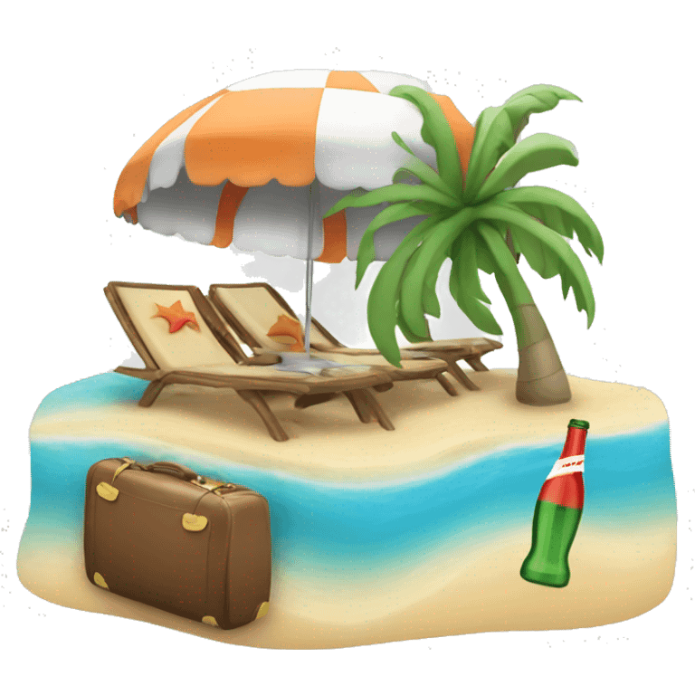 a emoji for enjoy a vacation with the "enjoy" word emoji