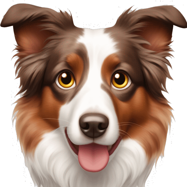 Red merle border collie with different color eyes emoji