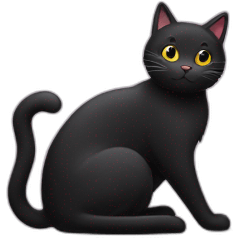 black cat + love emoji