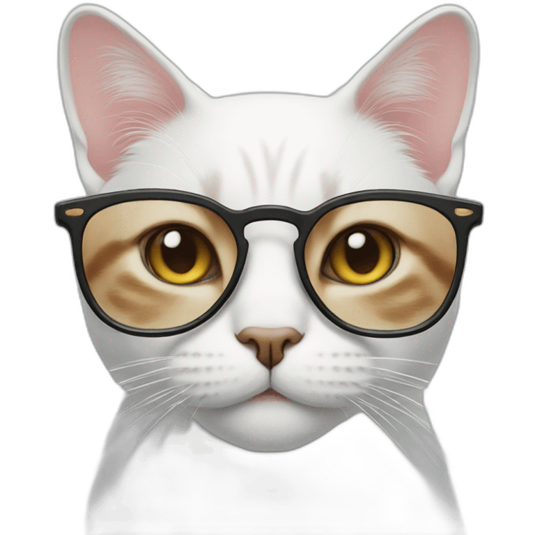 a cat in glasses emoji