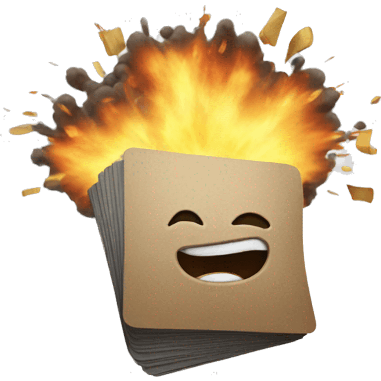 A card Explode emoji