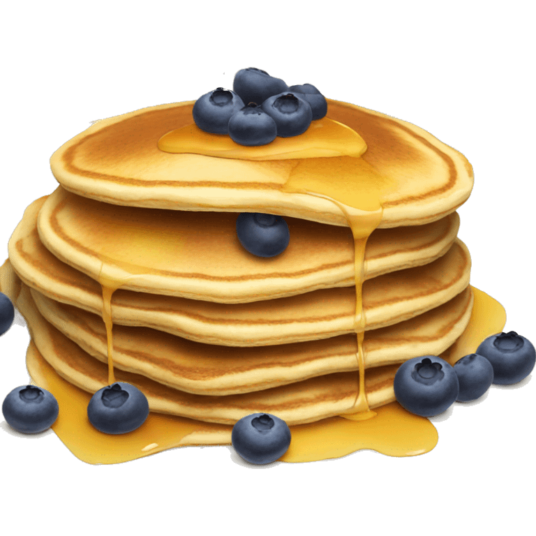 a stack of pancakes with blueberries on top emoji