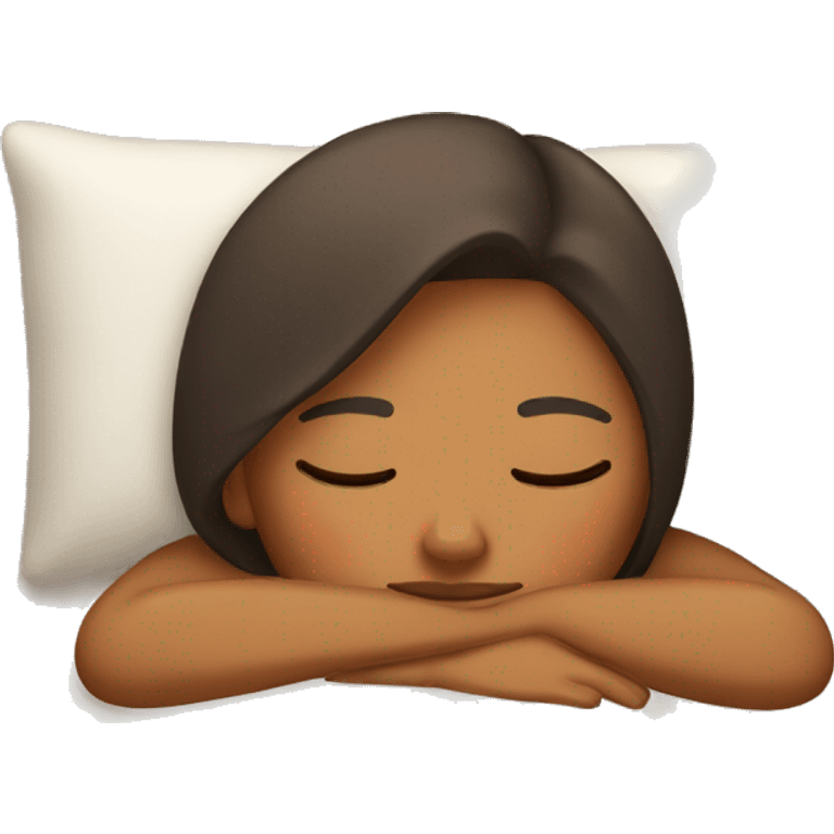 Tan skin sleeping girl emoji