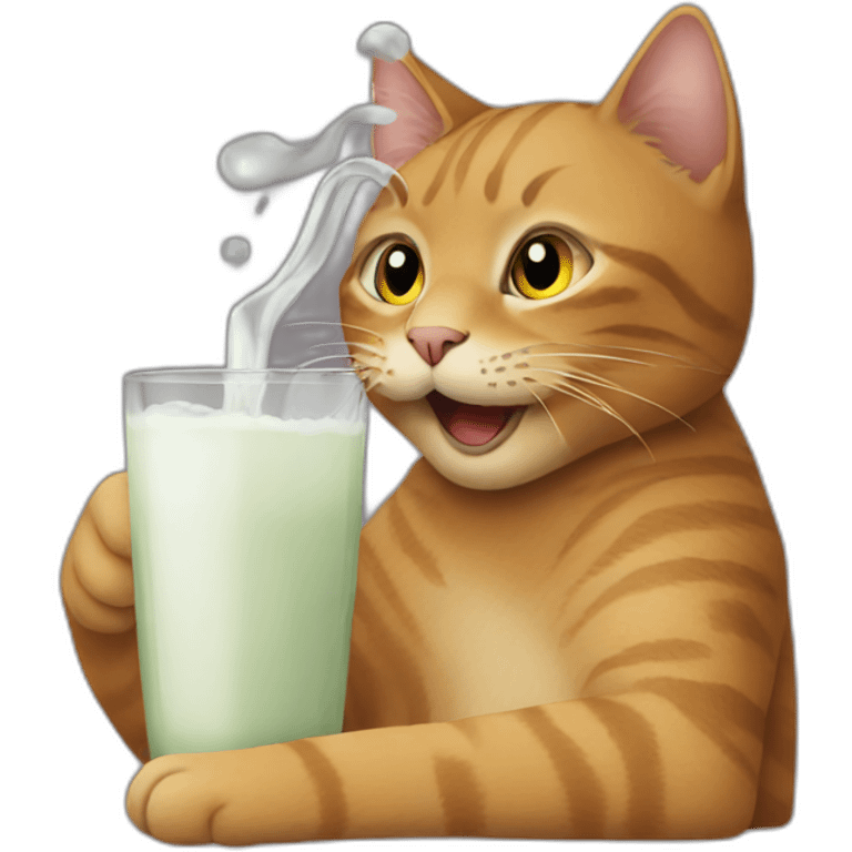 cat drinking mate emoji