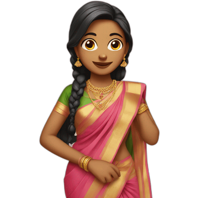 Girl in saree emoji