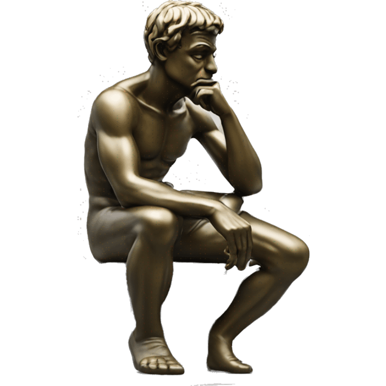 the thinker statue emoji