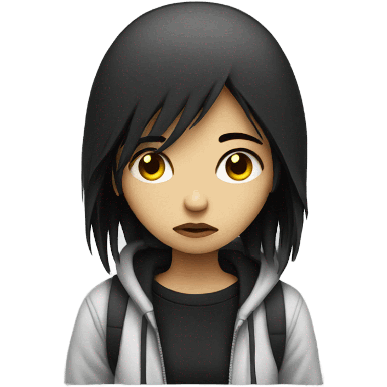 sad emo girl emoji