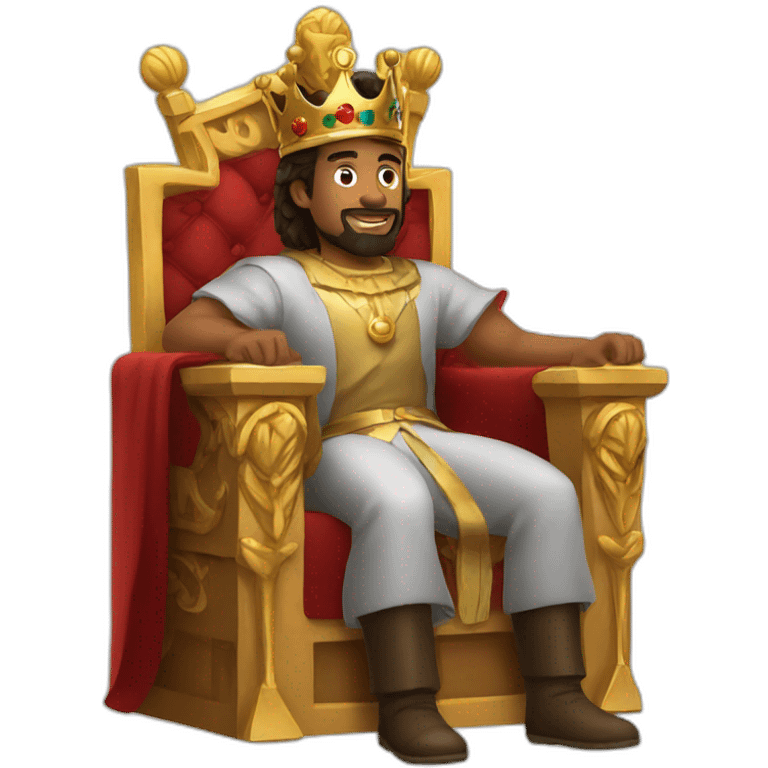 king sitting on a throne emoji