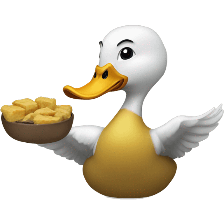 Duck eating brea emoji