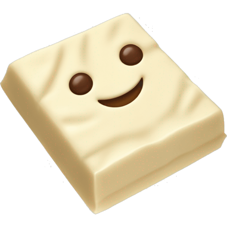 White chocolate bar emoji