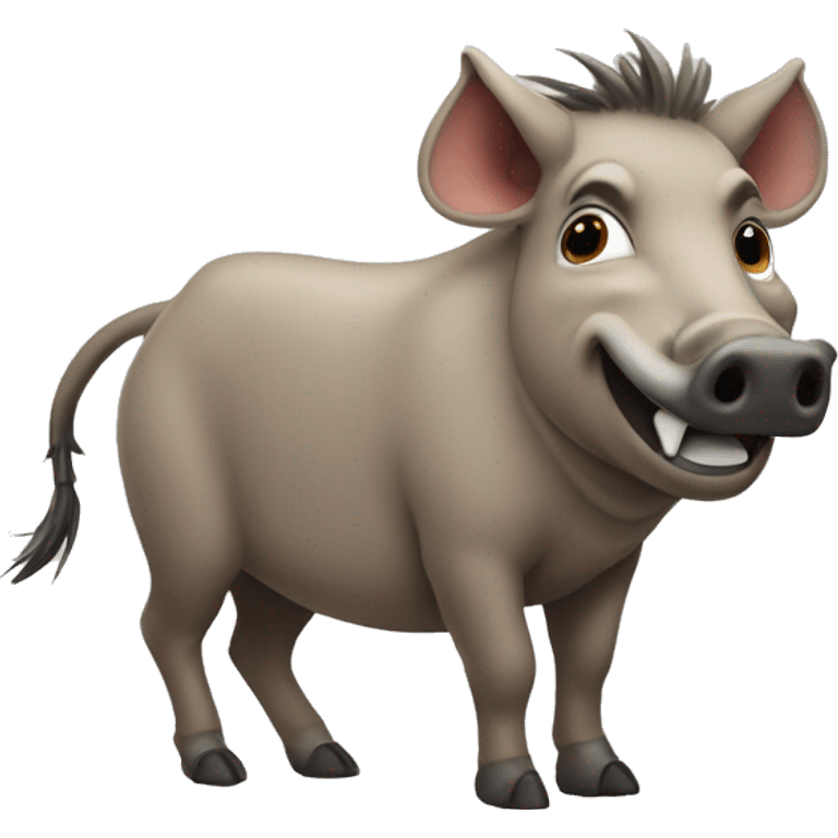 Silly warthog emoji