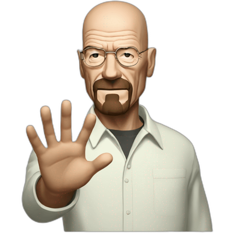 walter white waving emoji