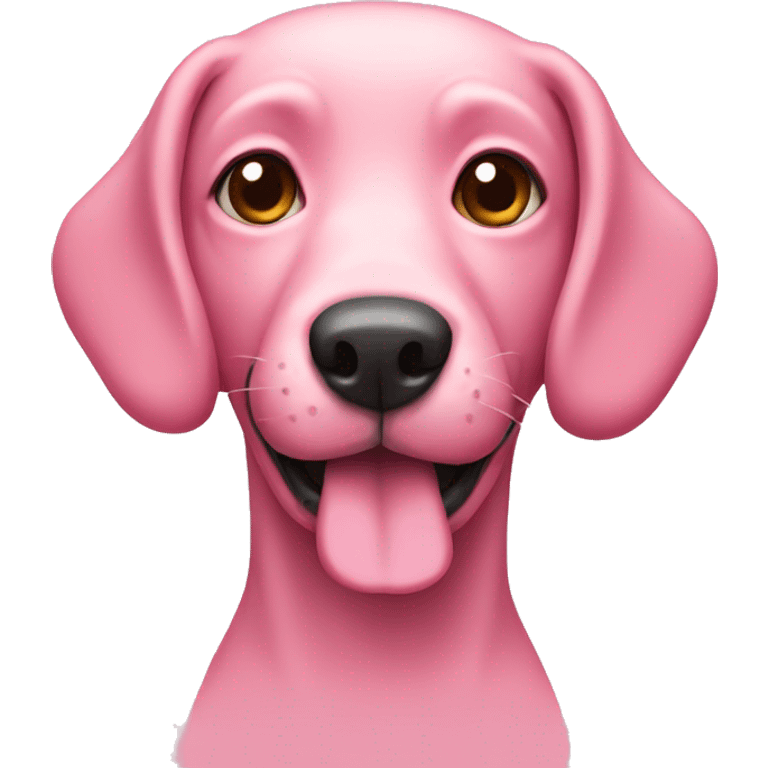 Pink dog emoji