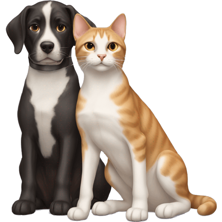 Cat and dog emoji