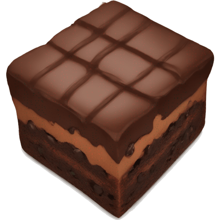 Chocolate brownie emoji